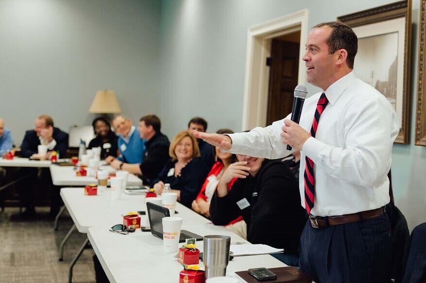 BNI Game - Members having fun while discussing business