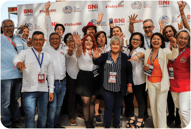 A BNI Member welcomes a visitor