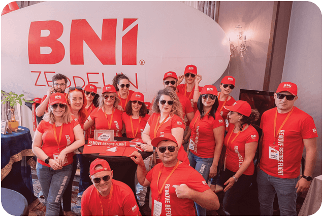 A BNI Member welcomes a visitor