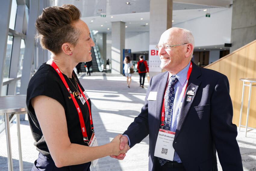 Professionals building trust through business networking